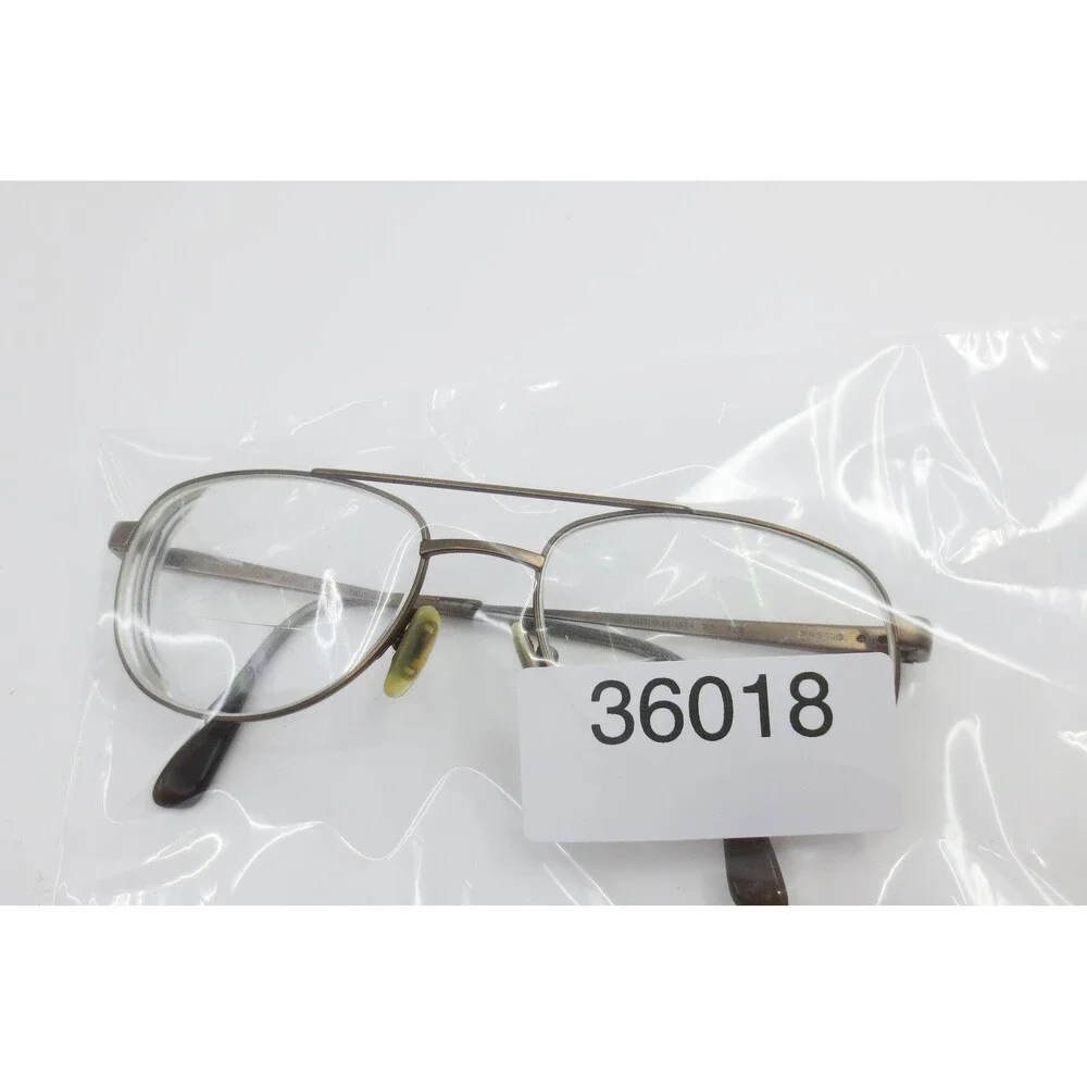 Safilo Elasta 7115 7ZB Bronze Aviator Eyeglasses Frames Italy 54-18-140 Mens